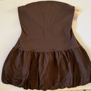 Wild Fable Brown Strapless Dress